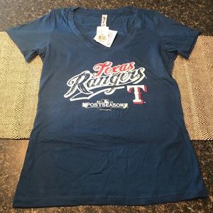 Texas Rangers V-neck Tee (Medium) NWT